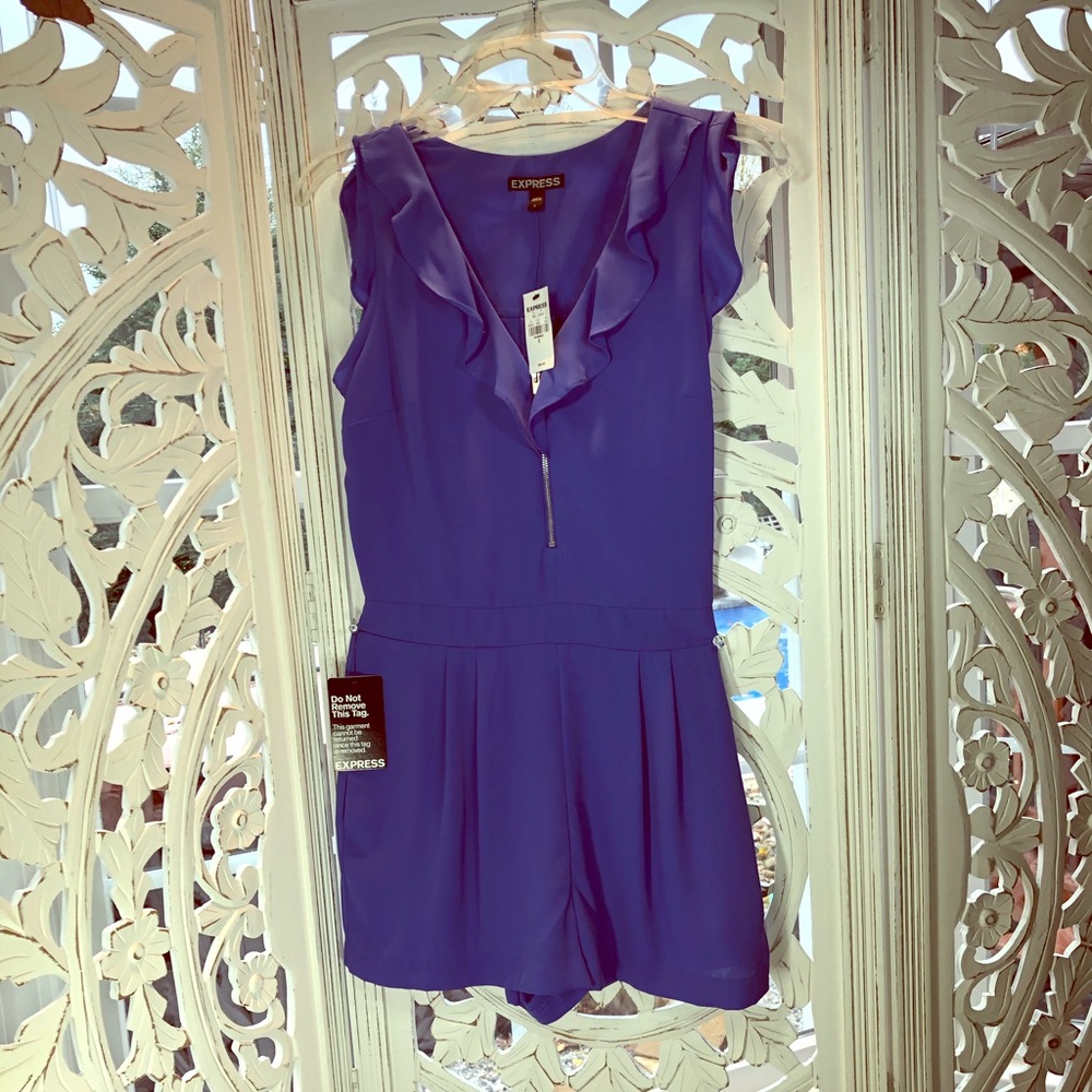 EXPRESS New With Tags Purple shorts jumpsuit